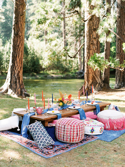 Colorful Yosemite elopement and picnic Inspiration