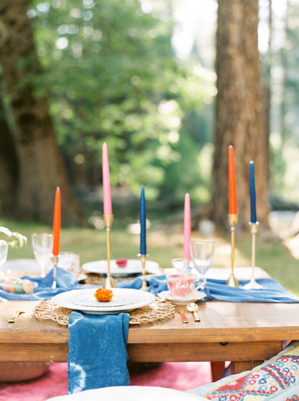 Colorful Yosemite elopement and picnic Inspiration