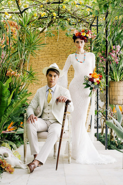 Frida Kahlo inspired wedding on the Amalfi Coast