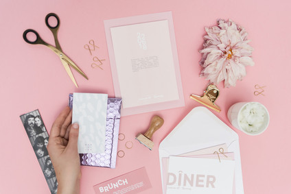 Modern French pink and blush bridal shower