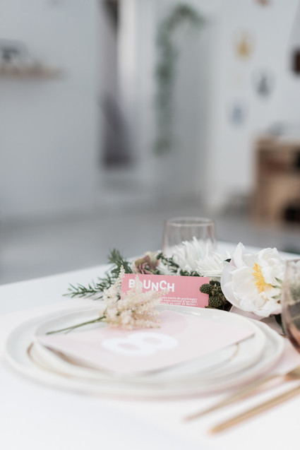 Modern French pink and blush bridal shower