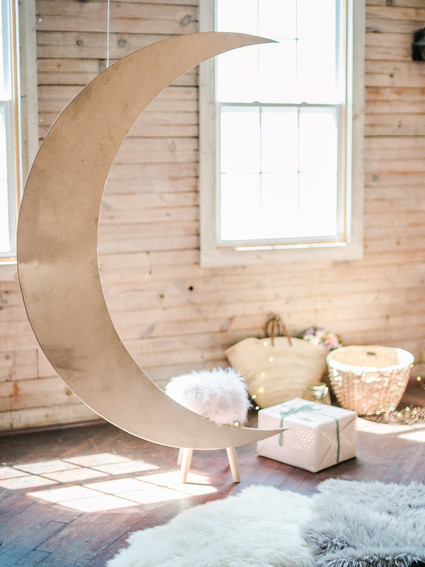 Feminine moon & stars baby shower on 100 Layer Cakelet Inspiration