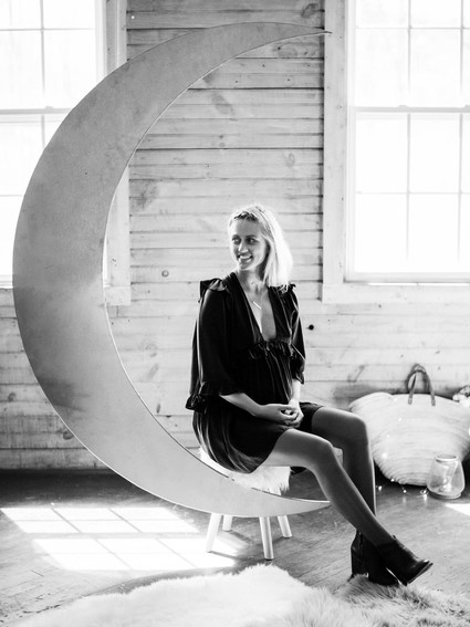 Feminine moon & stars baby shower on 100 Layer Cakelet