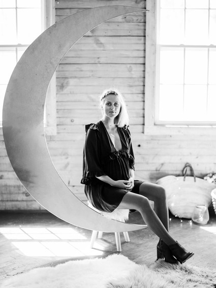 Feminine moon & stars baby shower on 100 Layer Cakelet