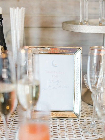 Feminine moon & stars baby shower on 100 Layer Cakelet