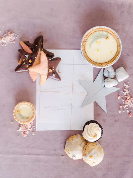 Feminine moon & stars baby shower on 100 Layer Cakelet Inspiration