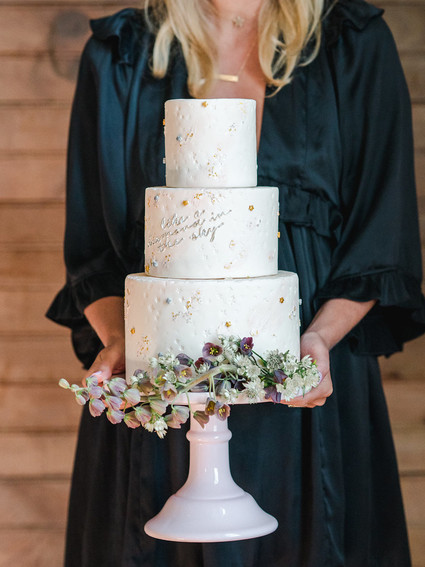 Feminine moon & stars baby shower on 100 Layer Cakelet