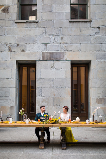 Whimsical Wes Anderson wedding ideas at the San Francisco Mint