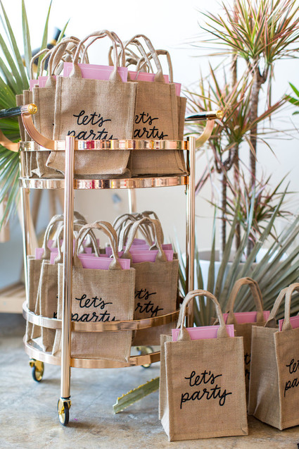 Burlap bag favors