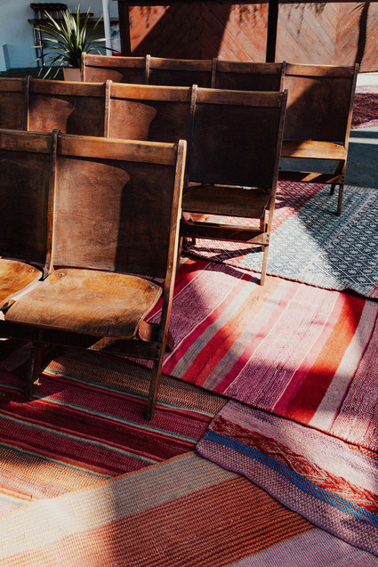 Artful hip earth-tone wedding at Office Party in LA