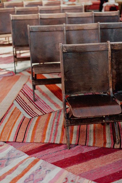 Artful hip earth-tone wedding at Office Party in LA