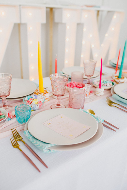 Whimsical neon candy-inspired wedding ideas