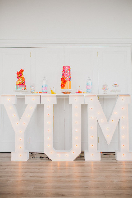 Whimsical neon candy-inspired wedding ideas