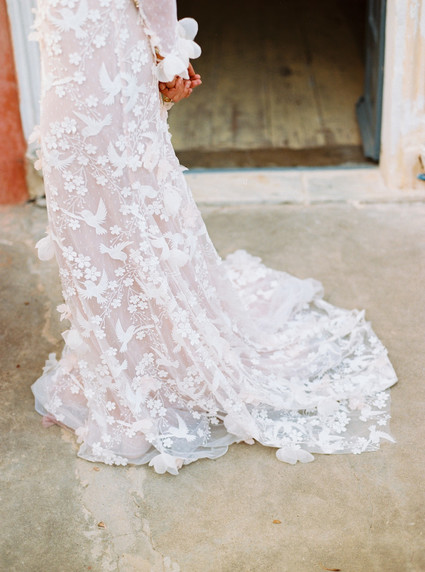 Peony inspired pastel wedding ideas in Santorini