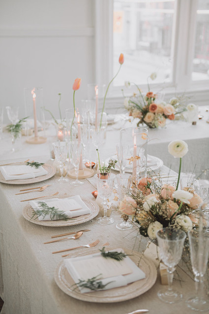 Intimate minimal pastel wedding at The Great Hall in Toronto Inspiration