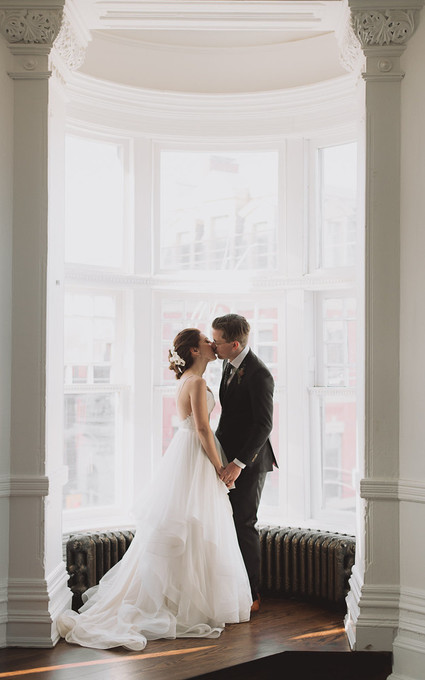 Intimate minimal pastel wedding at The Great Hall in Toronto