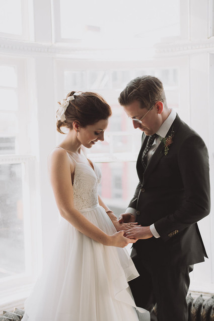 Intimate minimal pastel wedding at The Great Hall in Toronto