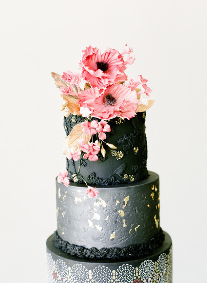 Black and mauve wedding inspiration at Slate Event Space in St Louis Inspiration