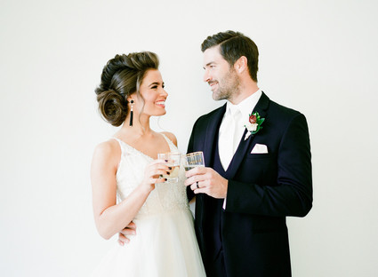 Black and mauve wedding inspiration at Slate Event Space in St Louis
