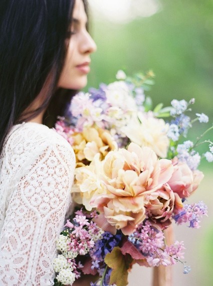 Pastel summer bridal bouquet