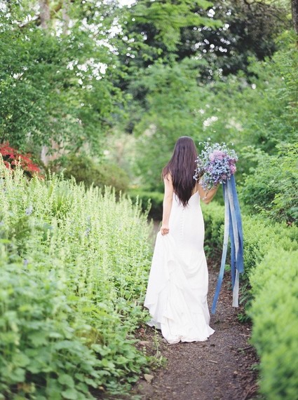 Purple lilac bridal bouquet