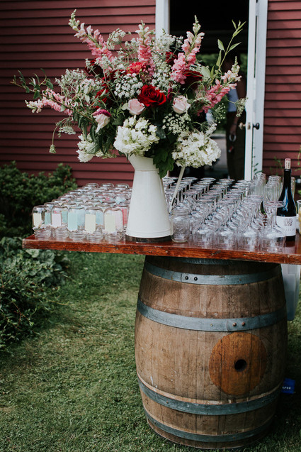 Colorful floral backyard summer wedding in Connecticut