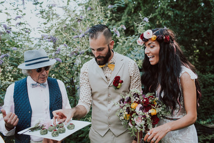 Colorful floral backyard summer wedding in Connecticut