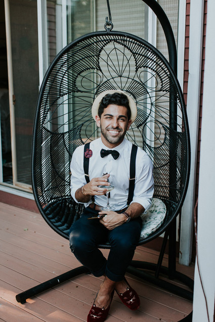 Colorful floral backyard summer wedding in Connecticut