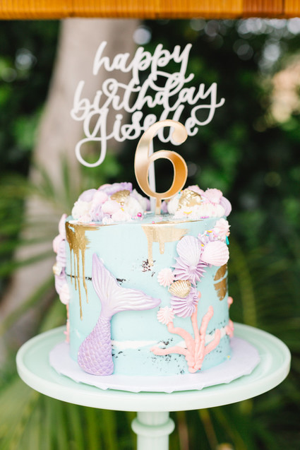 Mermaid backyard birthday party by Beijos Events