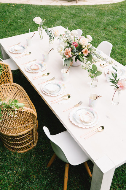 Mermaid backyard birthday party by Beijos Events Inspiration