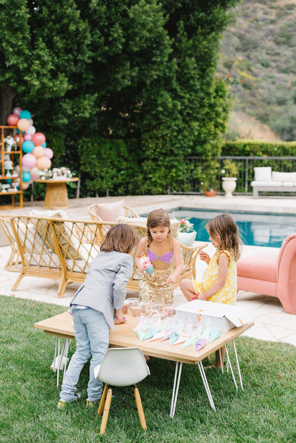 Mermaid backyard birthday party by Beijos Events