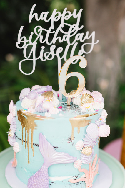 Mermaid backyard birthday party by Beijos Events
