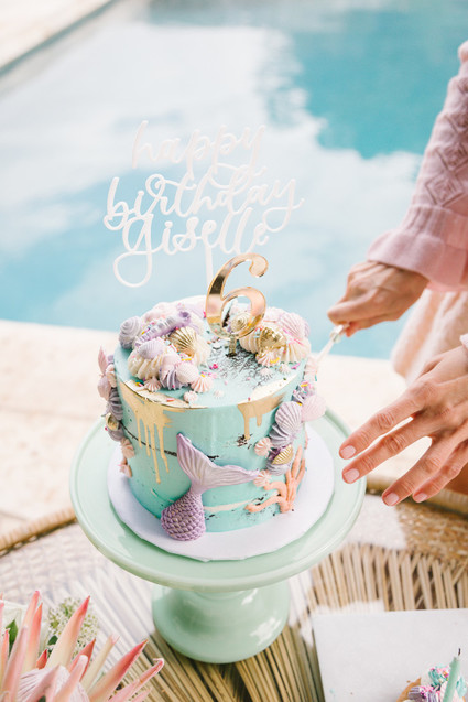 Mermaid backyard birthday party by Beijos Events