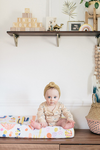 Earthy pastel girl's nursery