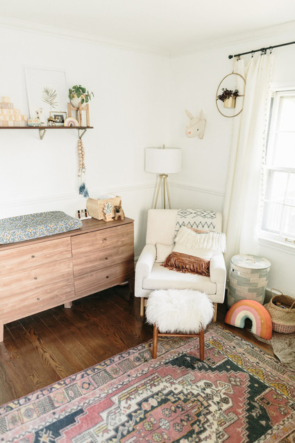 Earthy pastel girl's nursery