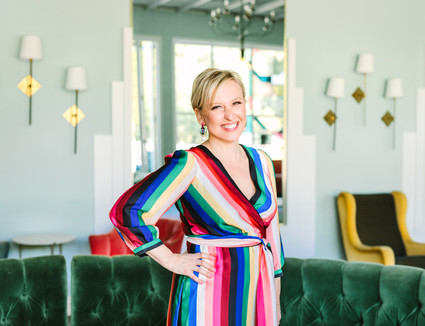 Striped party dress