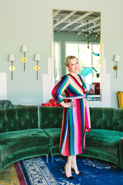 Striped party dress