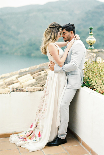 Floral wedding dress