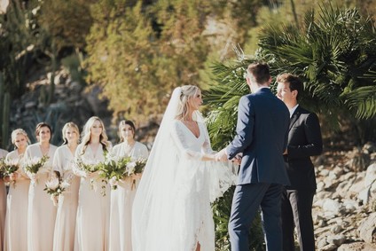 Tropical earth tone Palm Springs wedding at Colony 29