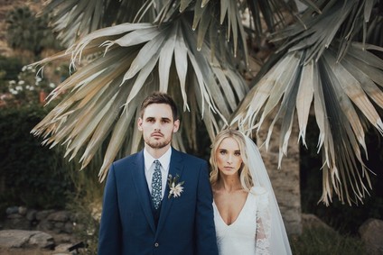 Tropical earth tone Palm Springs wedding at Colony 29