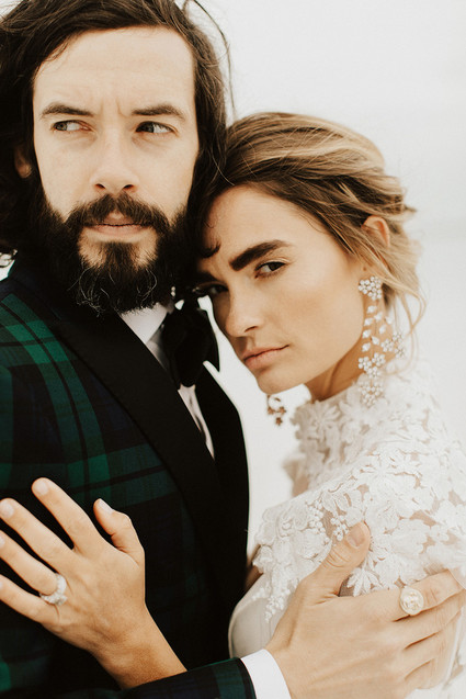 Plaid grooms tux
