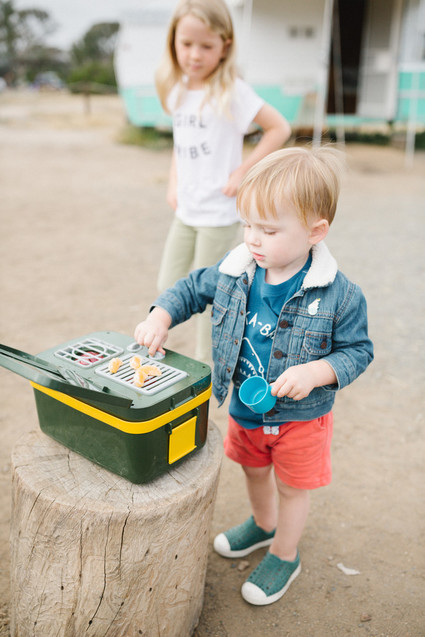 Father's Day camping trip at The Holidays vintage trailers in San Clemente