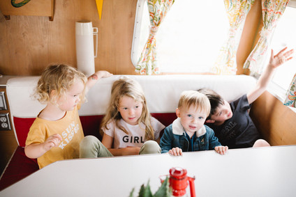 Father's Day camping trip at The Holidays vintage trailers in San Clemente Inspiration