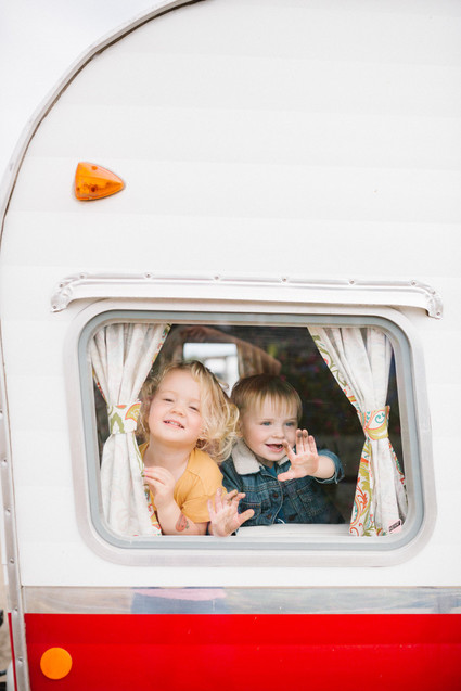 Father's Day camping trip at The Holidays vintage trailers in San Clemente