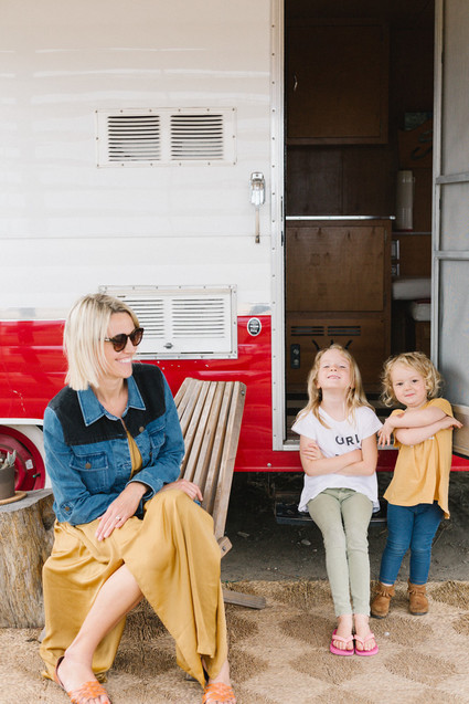 Father's Day camping trip at The Holidays vintage trailers in San Clemente