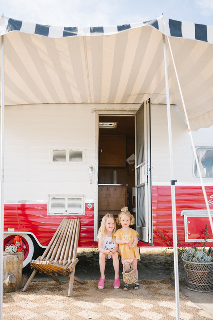 Father's Day camping trip at The Holidays vintage trailers in San Clemente