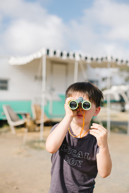Father's Day camping trip at The Holidays vintage trailers in San Clemente