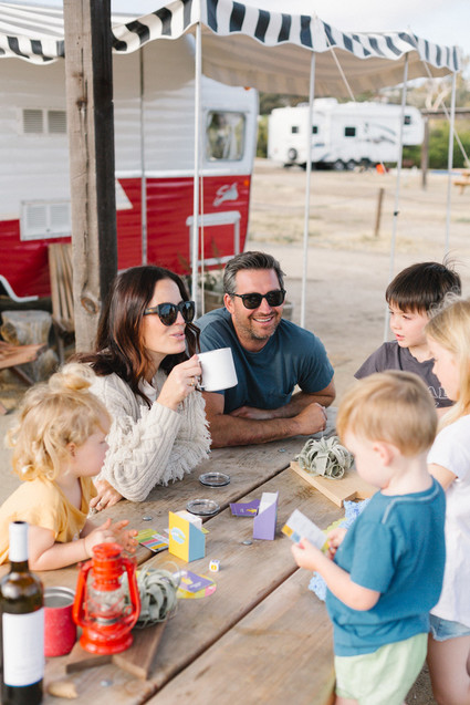 Father's Day camping trip at The Holidays vintage trailers in San Clemente