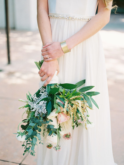 Geometric brass + blush wedding inspiration at Franciscan Gardens