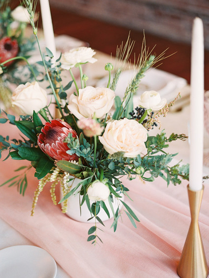 Geometric brass + blush wedding inspiration at Franciscan Gardens Inspiration
